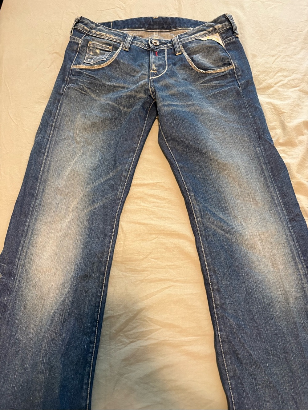 Vintage Deadstock Replay Blue Washed Low Rise Denim Jeans